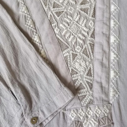 Wrap embroidered cotton blouse size M like new
