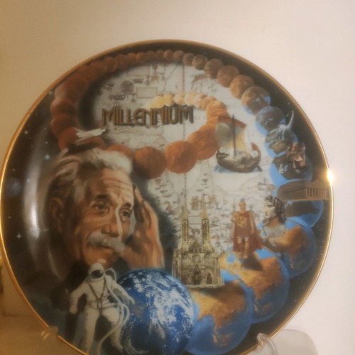 Millennium plate used, Limoges porcelain, collectible edition