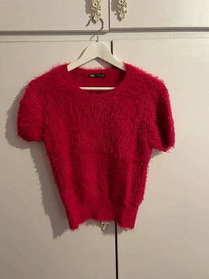 Zara short-sleeve sweater used, fuchsia, size L