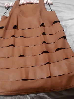 Zara Dress Medium/Large genuine leather brown, brand new