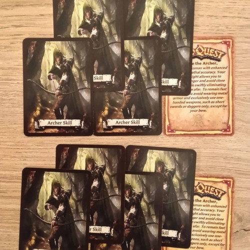 HeroQuest Archer Hero expansion like new with 8 skill cards