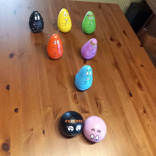 Bowling game used with fabric pins and balls