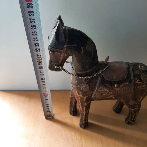 Oriental handmade antique horse used