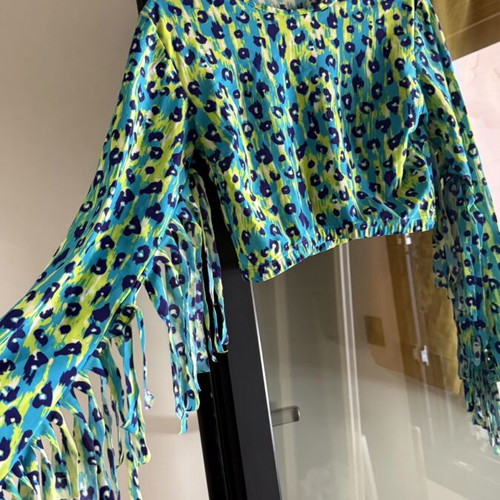 PCP swimsuit top used, multicolor with fringes