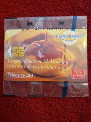 McDonald's McMorning France Telecom τηλεκάρτα 120 μονάδων, σφραγισμένη