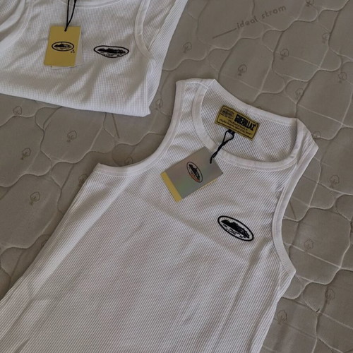 Corteiz tank top, white, size L