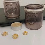 Glass candlestick set new