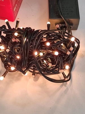 String lights green cable transparent warm color, new, 100 pieces
