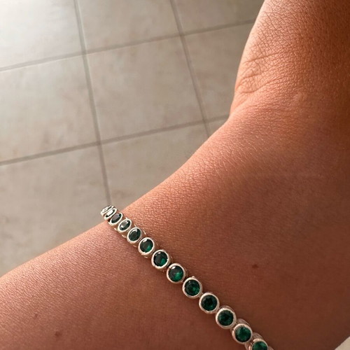 Women's bracelet new, green and gold