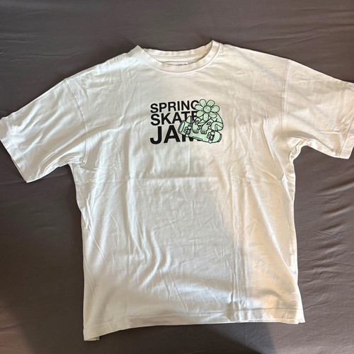 Zara kids' t-shirt used, white and green, age 14