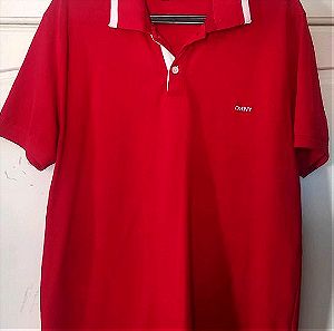 DKNY ανδρικό μπλουζάκι πόλο κόκκινο μέγεθος L