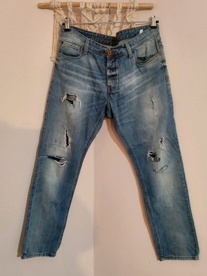 Hamur men's jeans used, size 38/34, blue with rips
