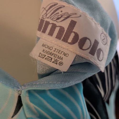 Miss Simbolo women's summer blouse like new, black multicolor, size M