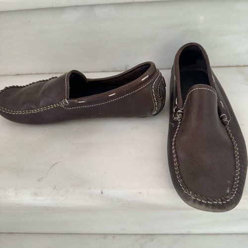 Zara leather moccasins brown like new, size 41