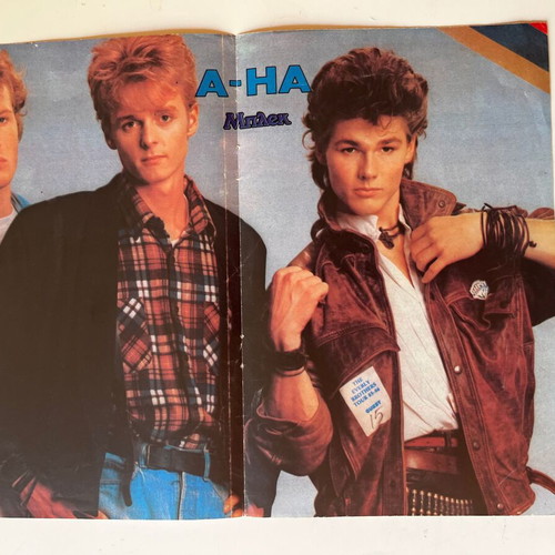 Rod Stewart / A-HA poster used 21cm x 26cm