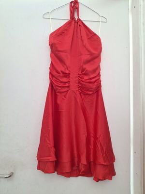 Fani Couture Silk Dress Size S Red like new