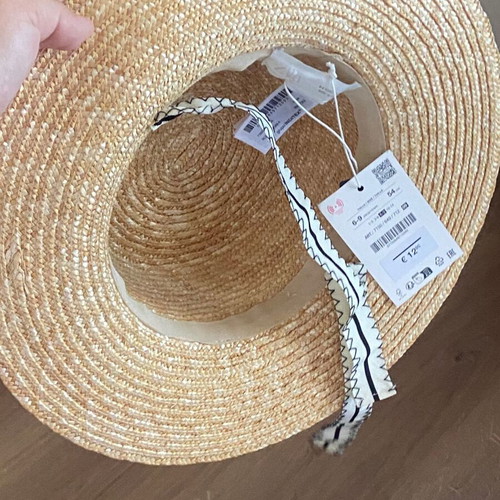 Zara straw hat for girl 6-9 years old size 54 cm new