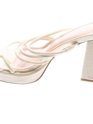 Simmi Faux Snake Strappy Platform Heels Off White new, size 40