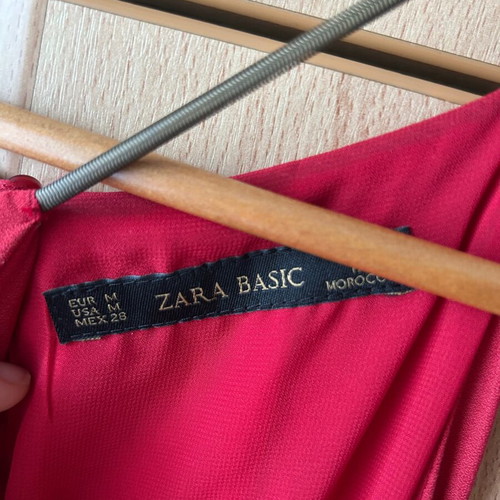Zara maxi dress red summer like new, size L