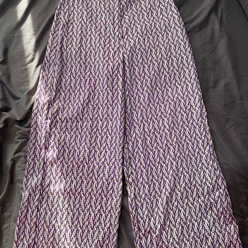 Marella patterned pants, lightweight zip culottes, size XL