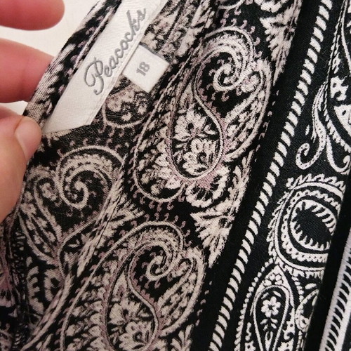 Peacocks summer dress like new, black and grey, size XXXL