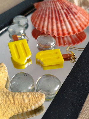 Lemon Ice Cream Earrings new