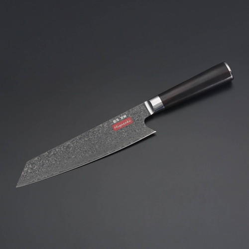 Takahiro Miyazaki Santoku Knife 20cm VG10 Damascus Ebony Handle with Case New