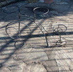 Garden decoration bicycle used