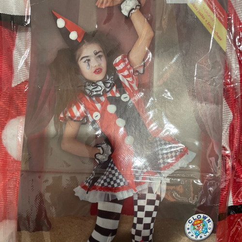 Harlequin carnival costume like new for 8-year-old girl