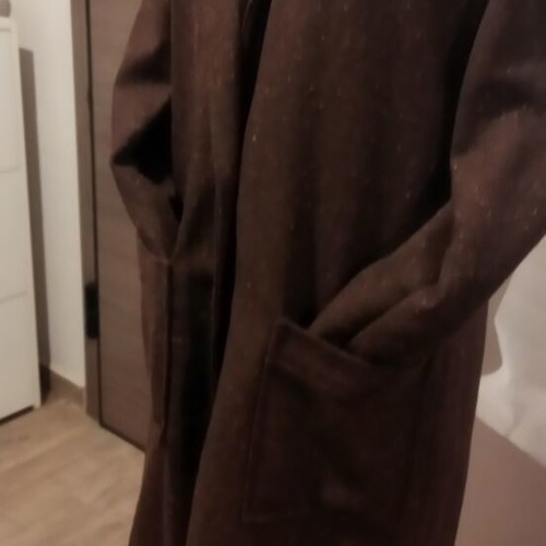Women's wool long coat used, brown