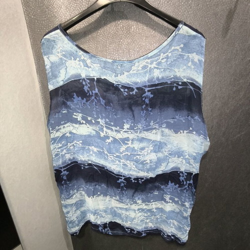 Dina sleeveless shirt like new, size XL-XXL, blue