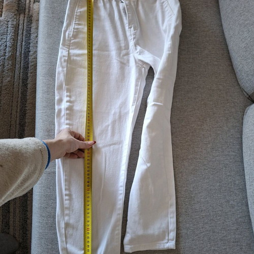 White denim pants like new, size S/M, cotton