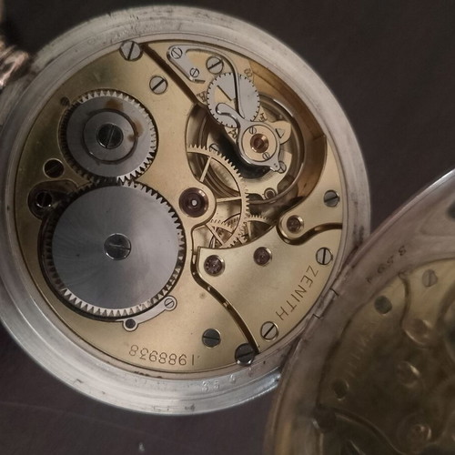 Zenith Lepine pocket watch like new, 1915 silver case