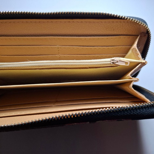 Women's black wallet with designs like new