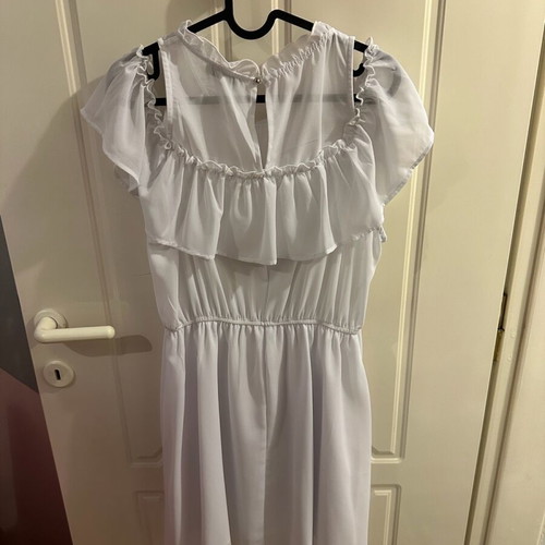 White summer dress with ruffles like new, size M\L