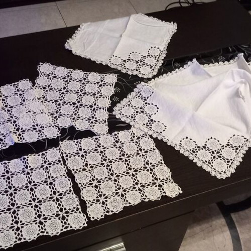 Handmade set of 6 table linens like new