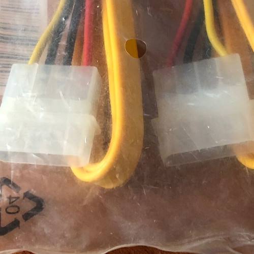SFF-8482 to 7 pin SATA and 4-pin Molex cables new, set of 2