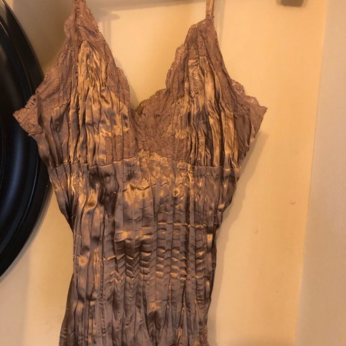 Taifun satin adjustable strap top like new, brown, size L