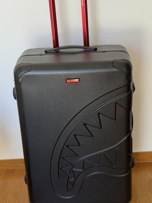 Sprayground limited edition full-size luggage used, black
