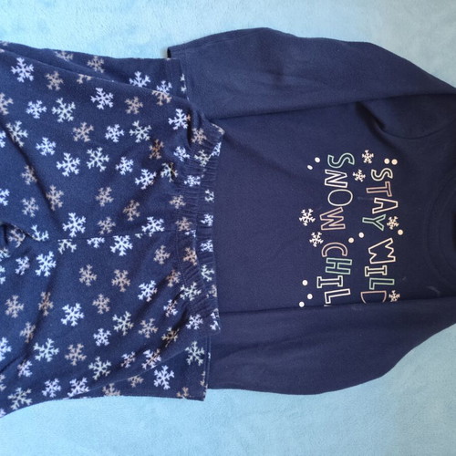Lupilu fleece pajamas used, size 3 years, blue set