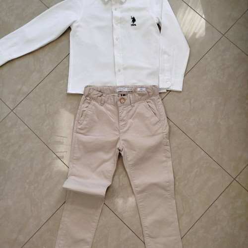 Polo assn. set for boys 7-8 years like new, white and beige