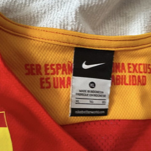 Spain National Basketball Jersey #7 San Miguel 0,0 Nike, XL, red and orange