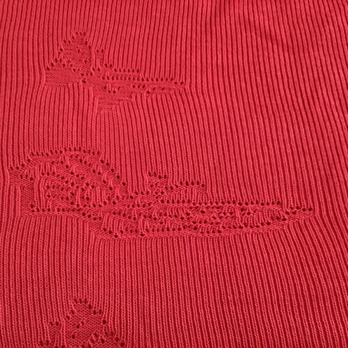 Red sleeveless top elastic knit like new, size L