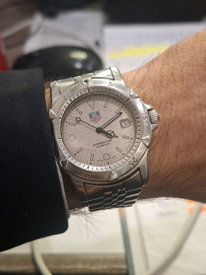 Tag Heuer watch used, silver, battery-powered