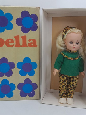 Bella vinyl doll used, retro vintage from 60s-70s
