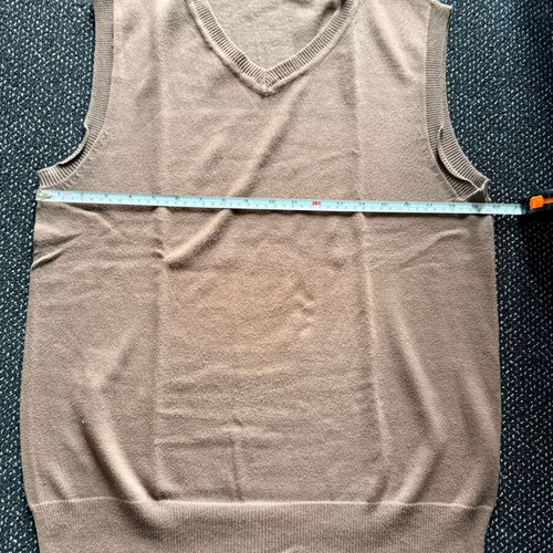 Men's 100% Cotton Vest Used, Brown Color