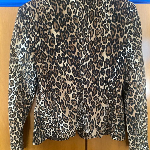 Leopard jacket like new, slim fit, Italian brand, size S