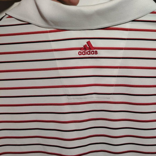 Adidas polo shirt like new, white and red, sizes M and L