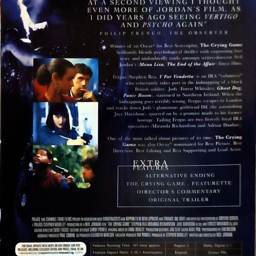 DVD The Crying Game μεταχειρισμένο, ταινία δράσης από Neil Jordan χωρίς υπότιτλους