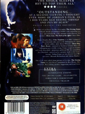 DVD The Crying Game μεταχειρισμένο, ταινία δράσης από Neil Jordan χωρίς υπότιτλους
